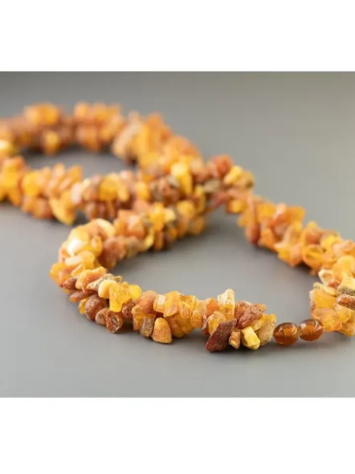 Amber Necklace Adult Healing Raw Natural Amber Stone Necklace Baltic Amber Jewelry Large bead Necklace in 3 Strands