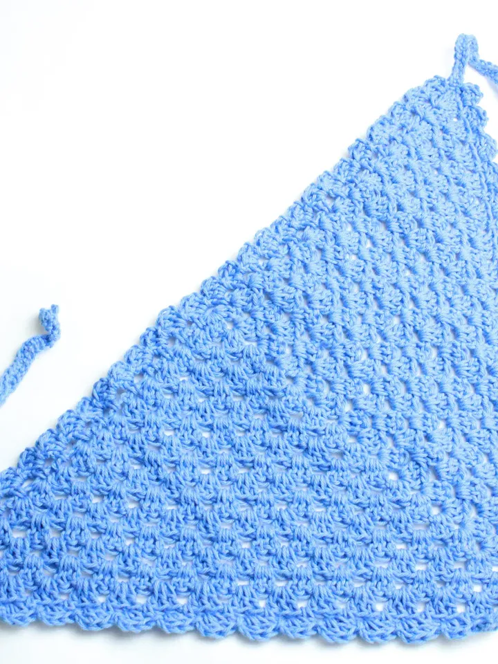 Blaues Kopftuch für Frühling Stylisches Kopftuch Frühlinghaftes Bandana Moderner Haarschutz Schutztuch für Haar Gehäkeltes Tuch für Haare