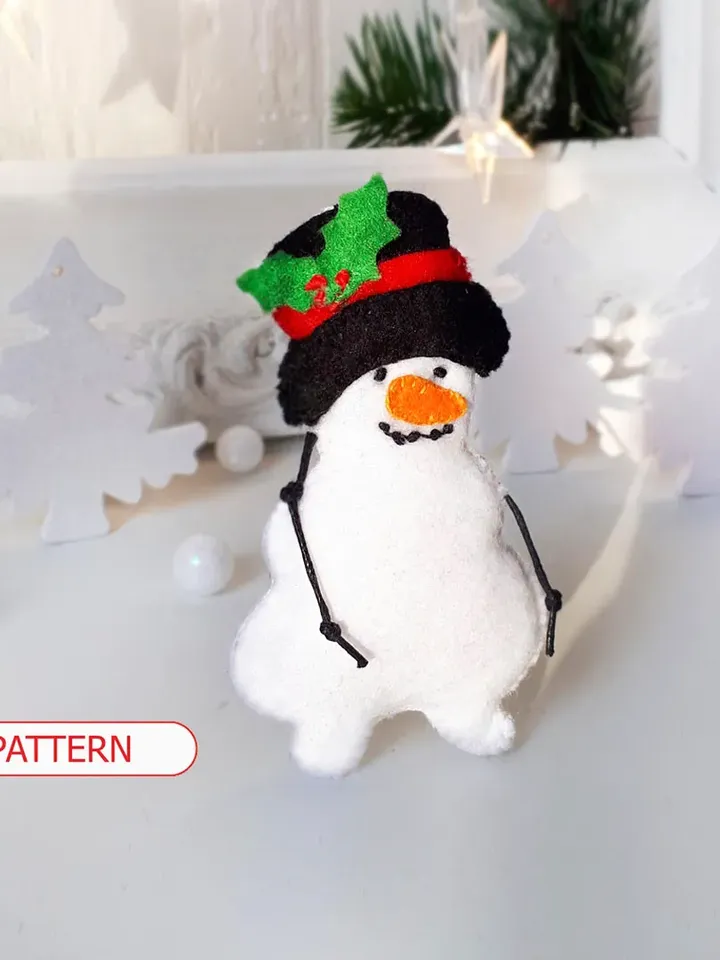 Christmas ornaments patterns SET for Advent Calendar , Stocking Stuffer for Kids , Reindeer , Penguin , Bear , Dog felt