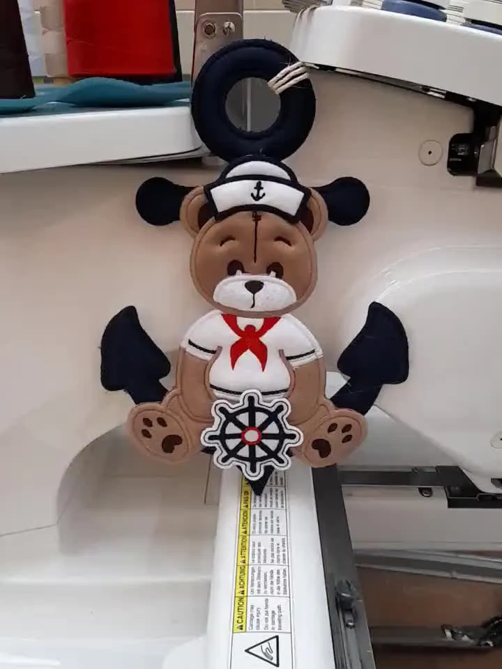 ITH Teddy Marinaio - Ricamo a macchina con tutorial
