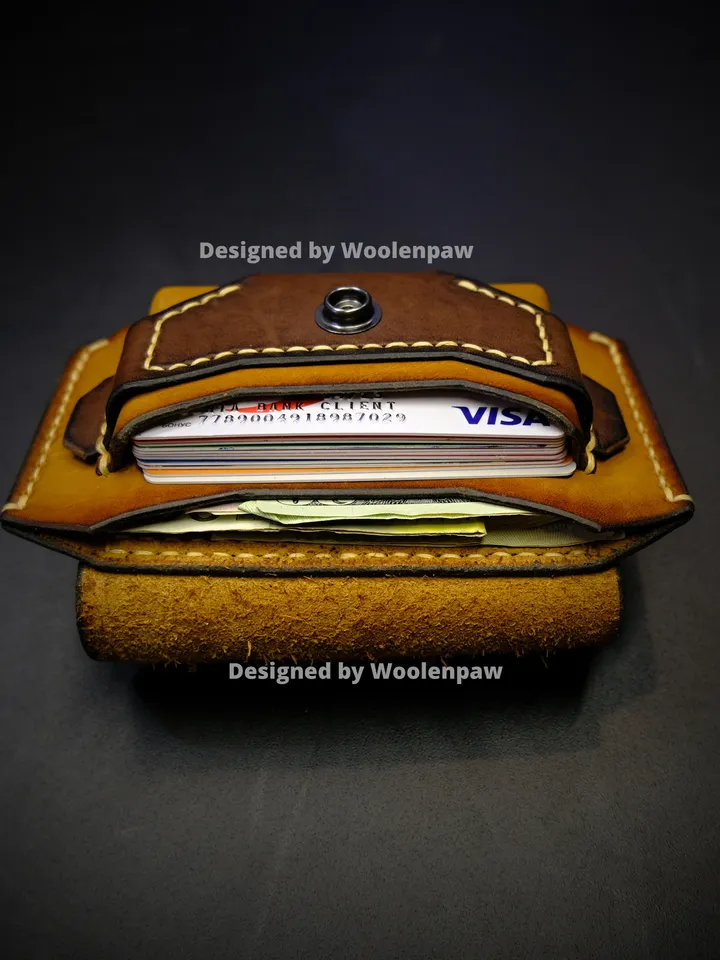 Leather pattern - Belt Wallet - Cosmo. PDF/SVG