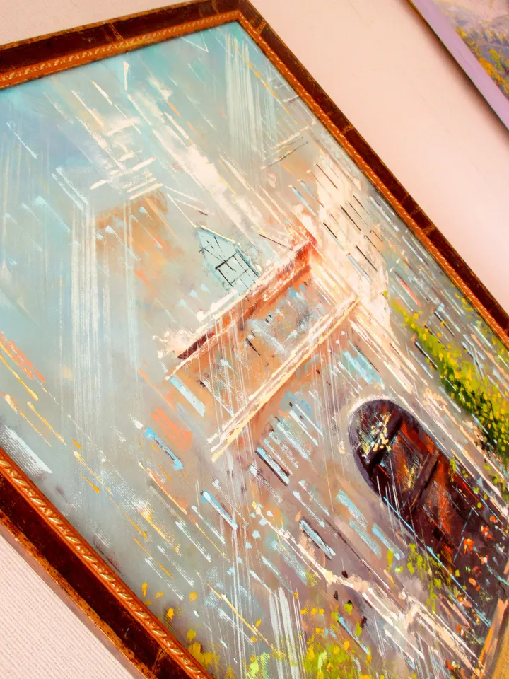 New York Painting on Canvas Modern Impasto Painting Original Art by "Walperion Paintings"