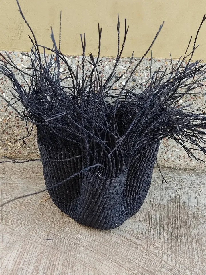 Houseplant Pot |Large Plant Pot |Woven Plant Pot | Modern plant pot |  Plant Lovers Gift | Ghana Basket