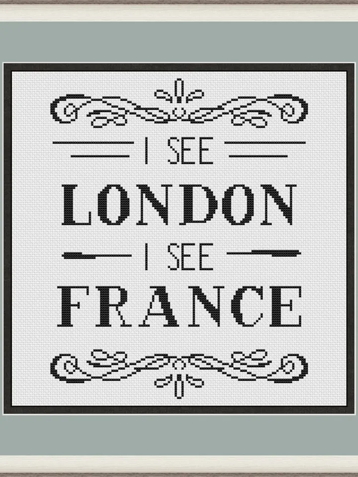 I see London, I see France, Funny Cross Stitch Pattern Modern, Subversive Cross Stitch PDF, bathroom humor wall decor