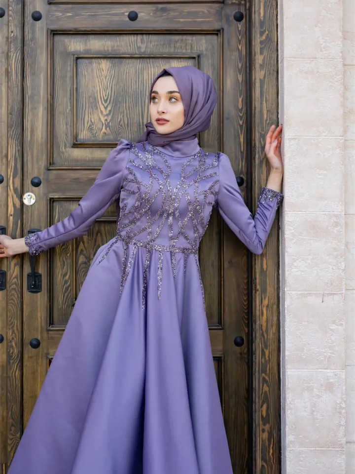 AHUNARE HIJAB - Suyolu Wedding Dress, Muslim Evening Gown, Nikah, Islamic Wedding, Engagement, Bridesmaid,