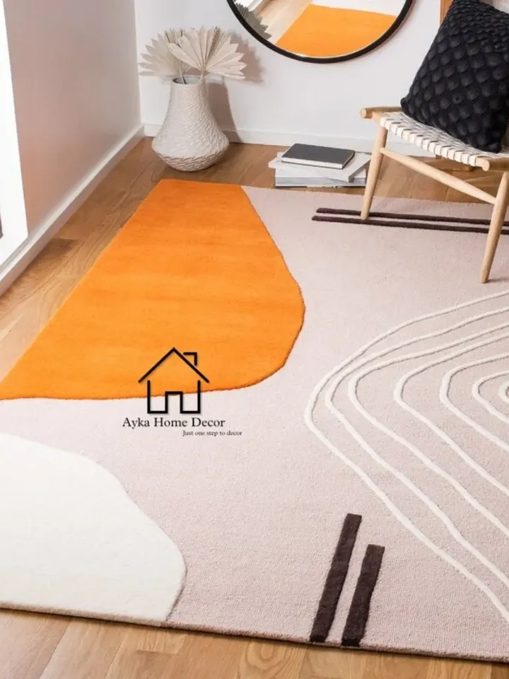 Ayka Daver collection 100% Pure Woolen Area Rug For Hall Kitchen Living Room Bed Room Bath Room Dining Room Kids Room Carpet / Christmas