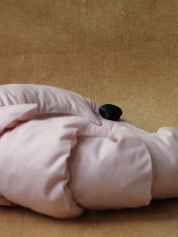 SHRIMP travel pillow in an airplane or car - interior toy, home decor