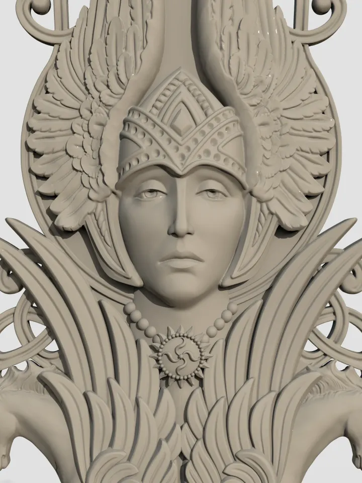 3D Model STL CNC Router file 3dprintable Valkyrie panel