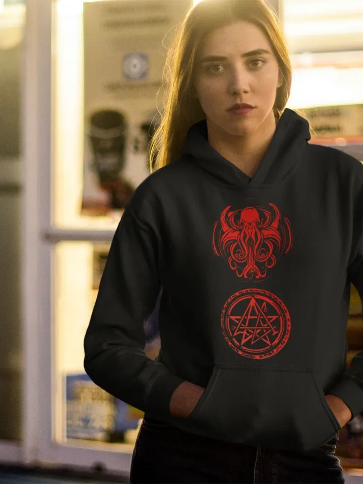 Cthulhu Idol Hoodie (Unisex) | HP Lovecraft Pullover Sweater, Call of Cthulhu Sweatshirt, Sigil of the Gateway Shirt, Eldritch Cosmic Horror