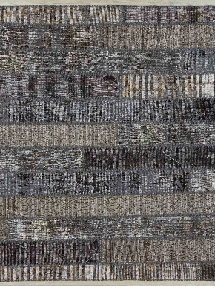 Gray Patchwork Kilim , Handmade Turkish Patchwork Kilim Rug, 160x230 cm 5,3x7,5 ft ,