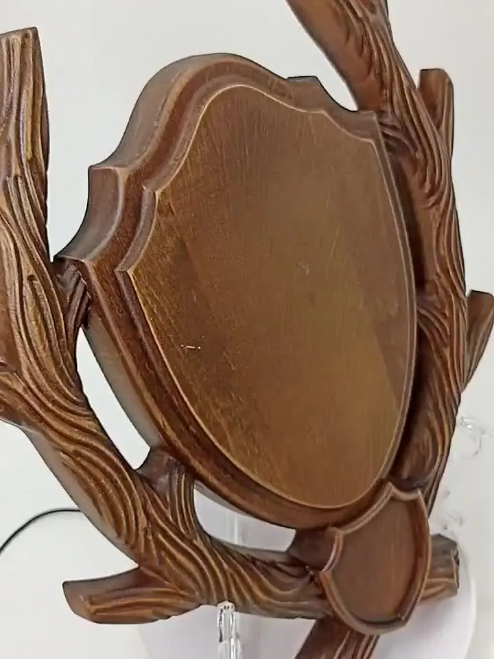 Hunters gifts, Antler Plaques, Fathers day, Plaque carved board for trophies, Wooden Carver Panel, Wooden wall decor, carved wood wall art
