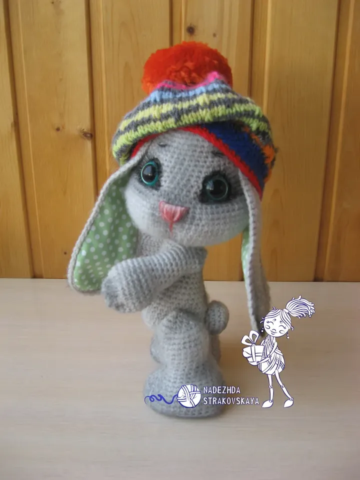 Crochet pattern Set 4 in 1: Bunny Roseatte (crochet and knitting), Bunny Sunny, Bunny In Beret and Bunny in Blue