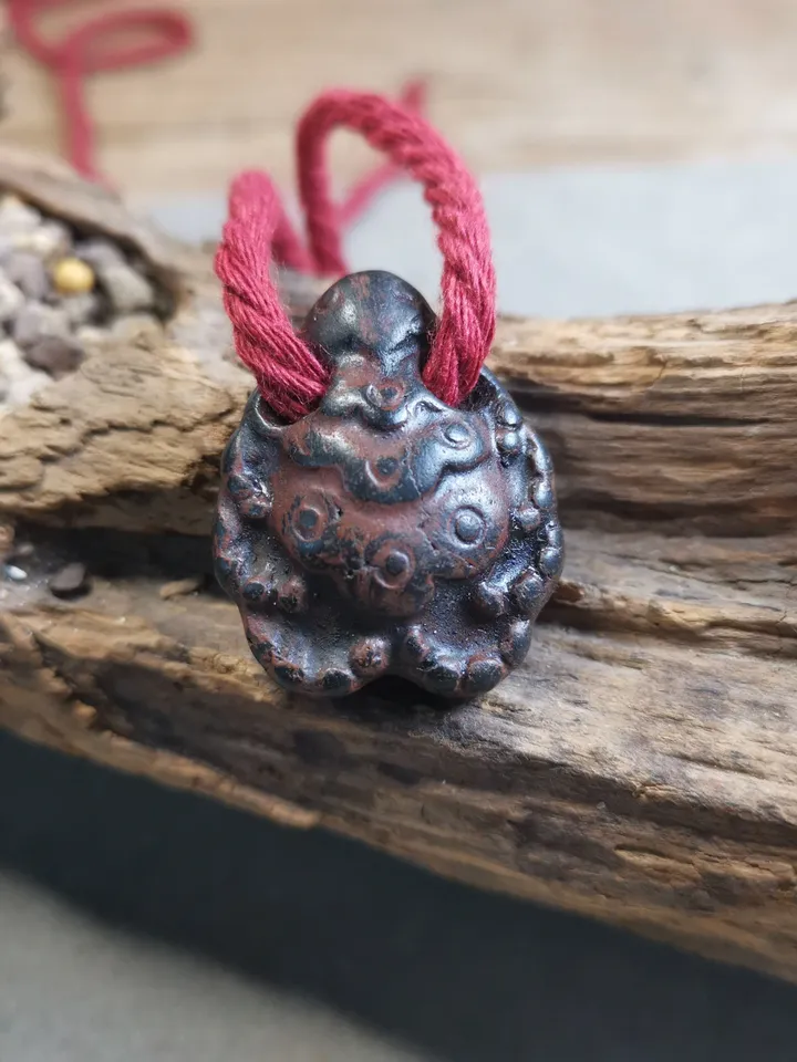 Gandhanra Old Tibetan Tsa Tsa Statue, Scorpion Guru of Padmasambhava, Scorpion Terma Amulet of Wrathful Kila Transmission,50 Years Old