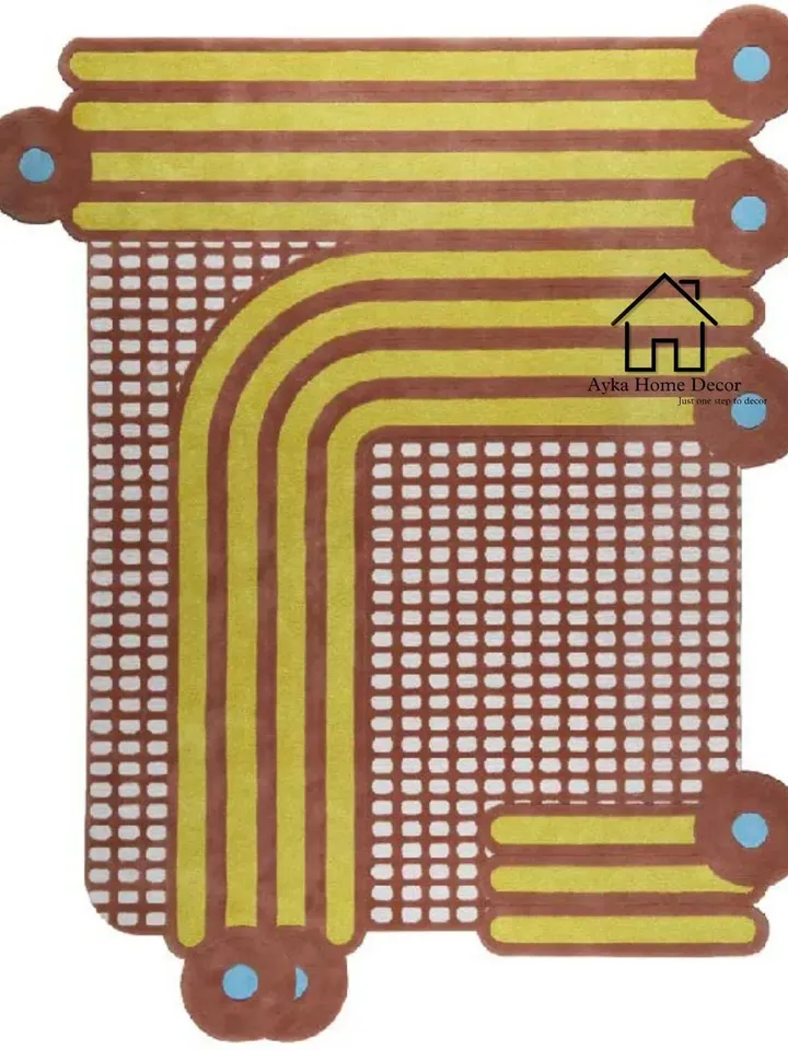 Handwoven Maximus Rug Tufted Rug 100% New Zealand Woolen High Quality Area Rug For Living, Kitchen, Dining, Drawing Play Room Carpet