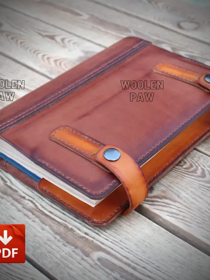 Book cover - leather pattern - three sizes included !!!
