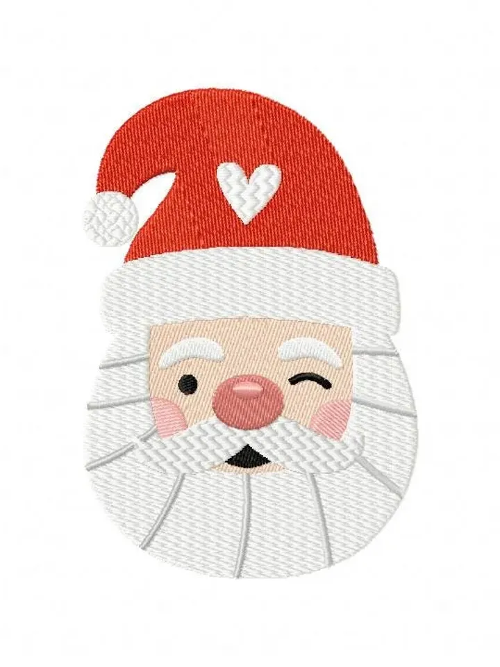 50% off,Santa Claus AppliqueDesign- Christmas Applique Embrodery Design For Children- Santa Face Machine Design-7 Size Degital Design