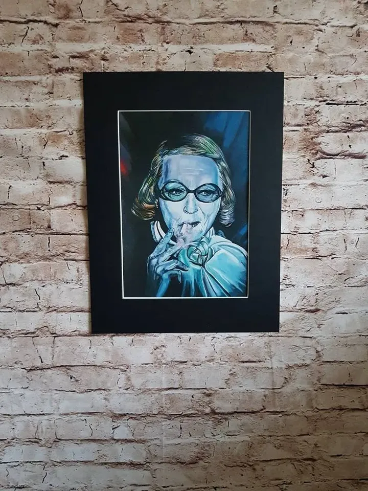 Bette Davis portrait, Bette Davis print .. 'Old age ain't no place for sissies' .. Whatever Happened to Baby Jane, unmounted, unframed