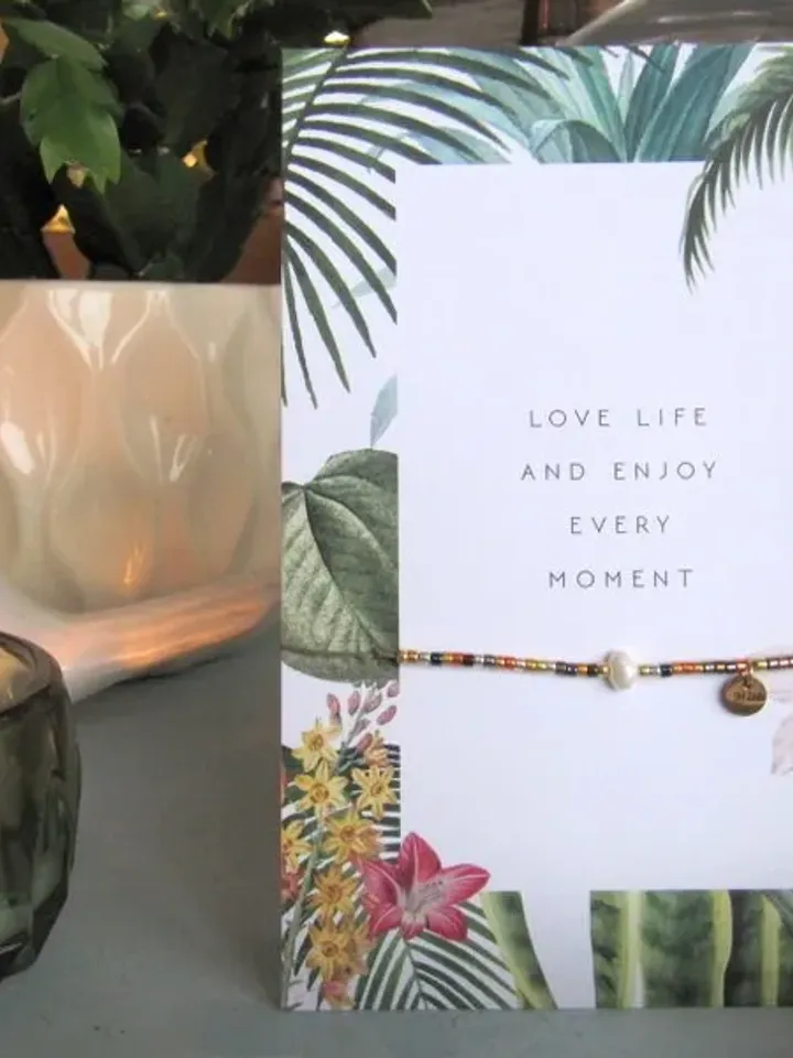 Miyuki bracelet and gift Card/Dainty & Beaded Tiny beads/Miyuki bracelet, friendship bracelet with freshwater pearl, Miyuki bracelets