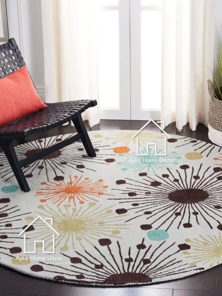 Ayka Leonard Hand Tufted 100% Pure Woolen Living Room Carpet / Hall Rugs / Dining Rugs / Kids Rugs / Woolen Rug / Christmas Gift