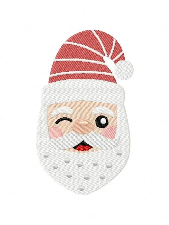 50% off,Santa Claus AppliqueDesign- Christmas Applique Embrodery Design For Children- Santa Face Machine Embroidery Design-7 Size Degital