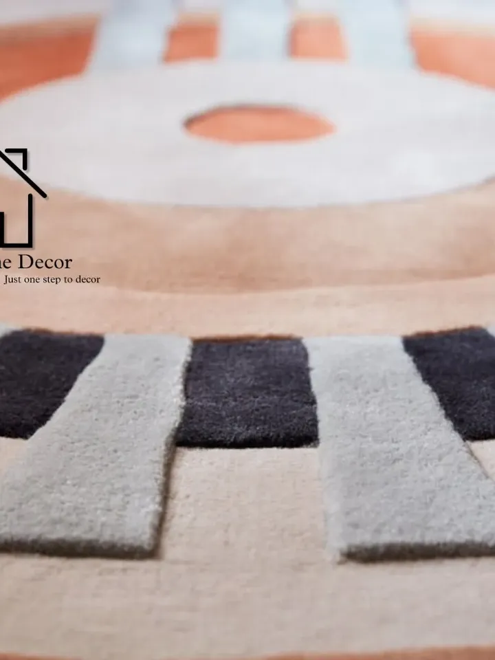 Modern Abstract Irregular Shape Colourful rugHandmade Area Rug Hand Tuft Rugs Morden Rugs for Living Room Rugs Bedroom rug Designer Area Rug