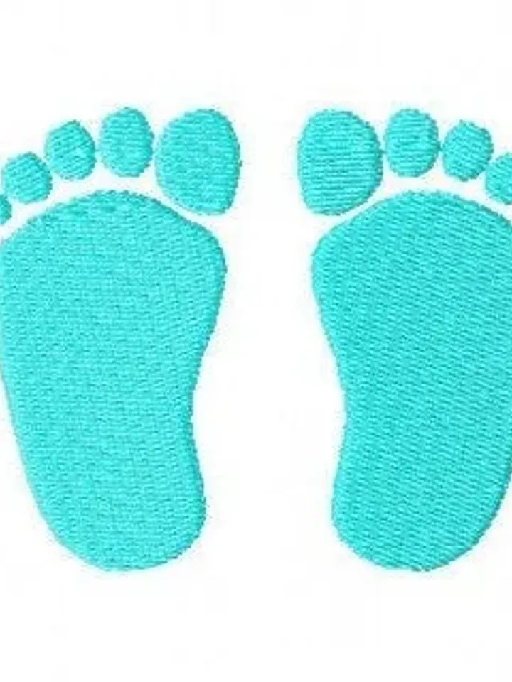 Baby Feet embroidery design Footprints Footsteps Emb files for birth announcement Machine embroidery designs Instant Download Digital design