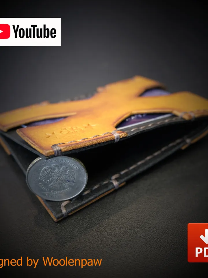 X-Pocket wallet - leather wallet by Woolenpaw MW5
