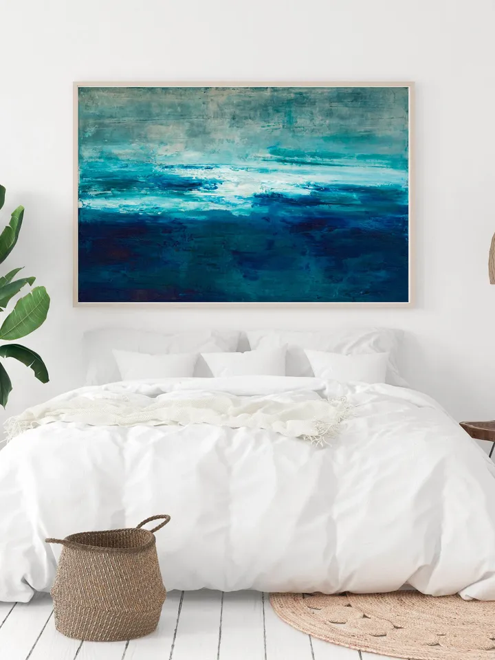 Beach Painting. Original Artwork. Painting Original. Painting on Canvas. Ocean Wall Art. Seascape Painting. Landascape Painting. Home Decor