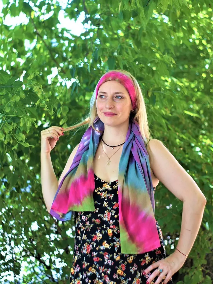 Cotton scarf Colorful scarf Cotton shawl Designer woman scarf gift Tie dye scarf