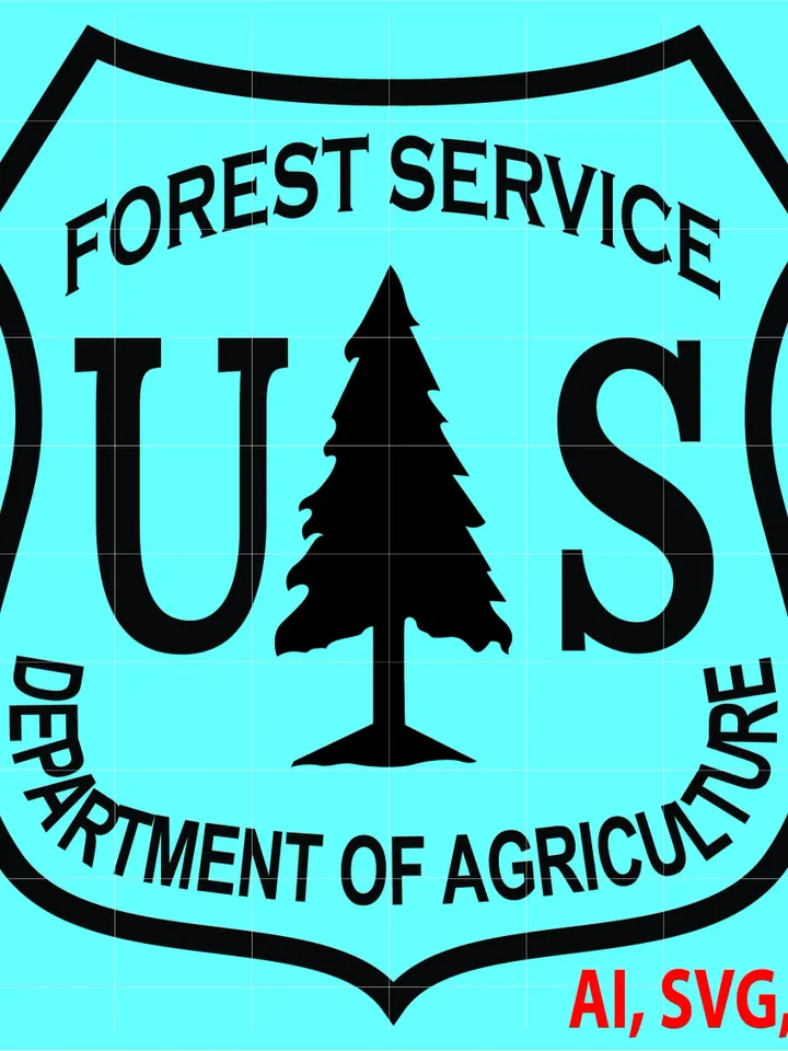 Forest Service Department of Agriculture Badge, Logo, Seal, Custom, Ai, Vector, SVG, DXF, PNG, Digital
