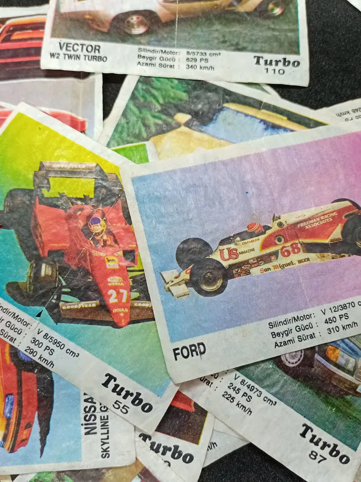 Vintage collection of chewing gum wrappers from Turbo bubble gum of the Soviet era of the 1980s 20 pcs +