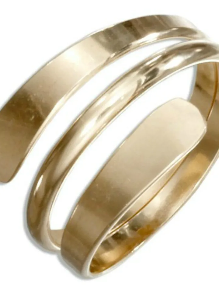 Gold Thumb Ring · Gold Thumb Rings · Coil Ring · Bypass Ring · Adjustable Ring · Wrap Around Polished #goldthumbrings Thumb Rings for Women