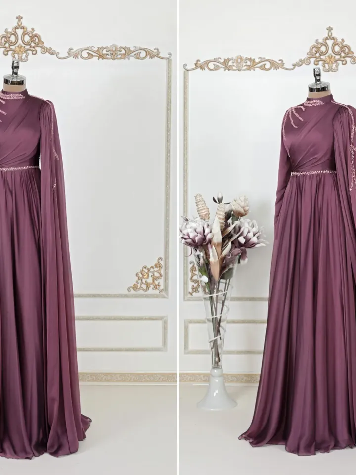 AHUNARE HIJAB - Wedding Dress, Muslim Evening Gown, Nikah, Islamic Wedding, Engagement, Bridesmaid