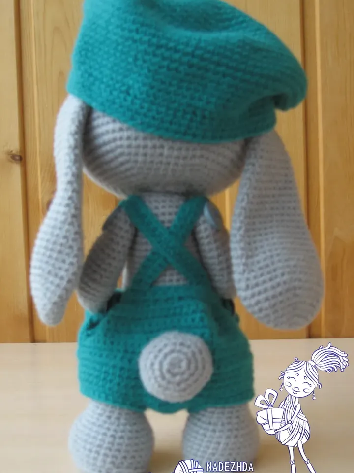Crochet pattern: Rowdy-Dowdy Bunny  very 1 st original. Amigurumi pattern