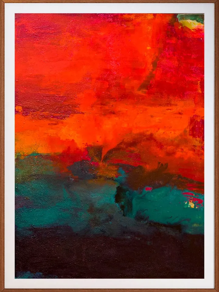 Elegant Painting,Red Abstract Painting,Acrylic Abstract Painting on Canvas,Aesthetic Room Decor,Warm Living Room Decor,Modern Line Drawing