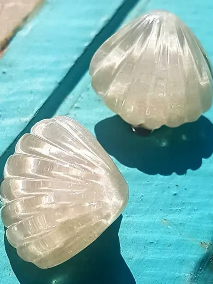 Mother Of Shell - Boucles d'oreilles - Bijoux de Sirène - Bijoux Coquillage Blanc Nacré - Boucles d'Oreilles Coquillages - Glitter Paradise®