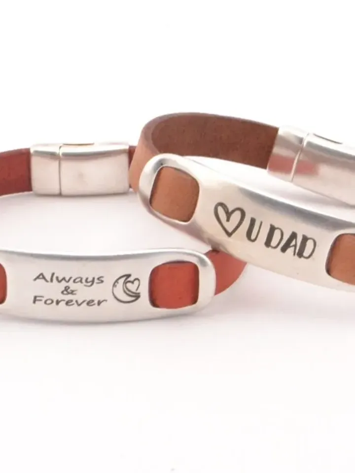 Custom Name Bracelet, Personalized Bracelet for Men, Personalized Leather Cuff, Christmas Gifts for Men, Christmas Bracelets for Mom and Dad