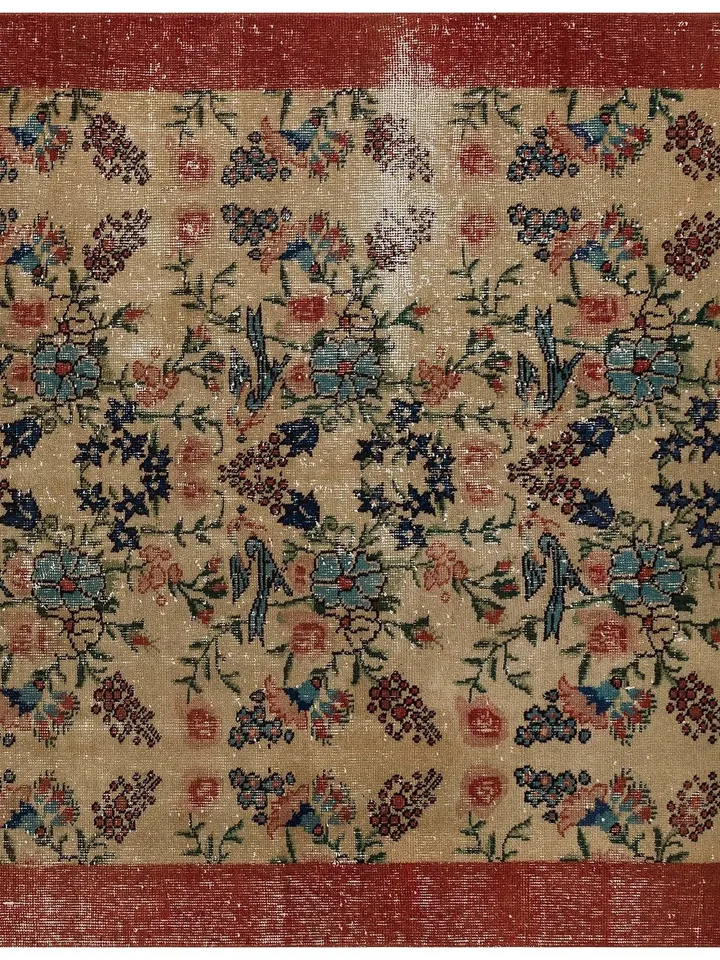 Embrace the Beauty of Handcrafted Elegance with our Red Turkish Rug - Perfect for Your Boho Home Décor!