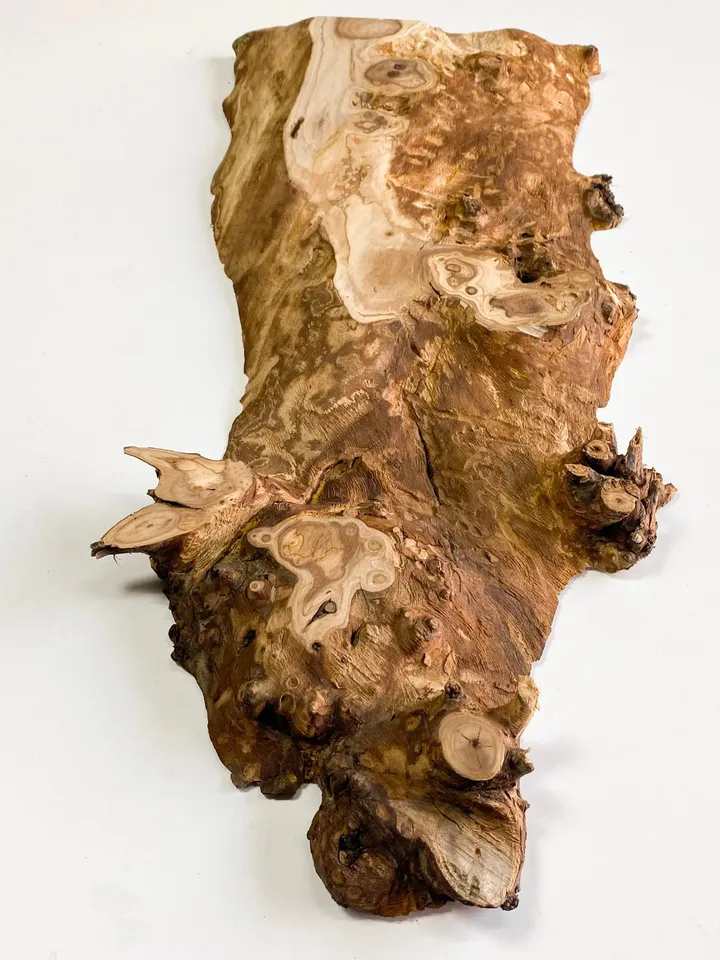 Russian Olive Wood Slab, 26"x12"x1.2" Live Edge Wood Slab, Epoxy Resin Wood, Raw Edge Wood