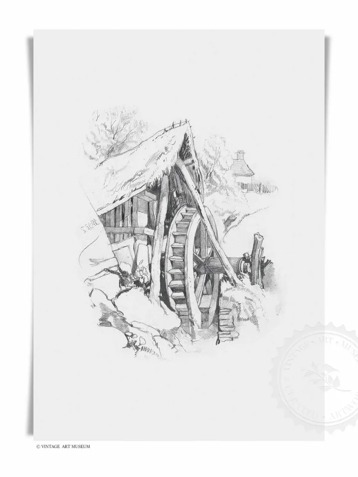 Old Barn Sketches, Vintage Art set of 2 Prints, Farmhouse Wall Art, Printable Decor, Digital Download | 121 S2