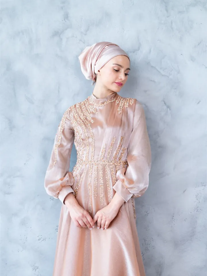 Ahunare Wedding Dress, Muslim Evening Gown, Nikah, Islamic Wedding, Engagement, Bridesmaid, Maxi Dress