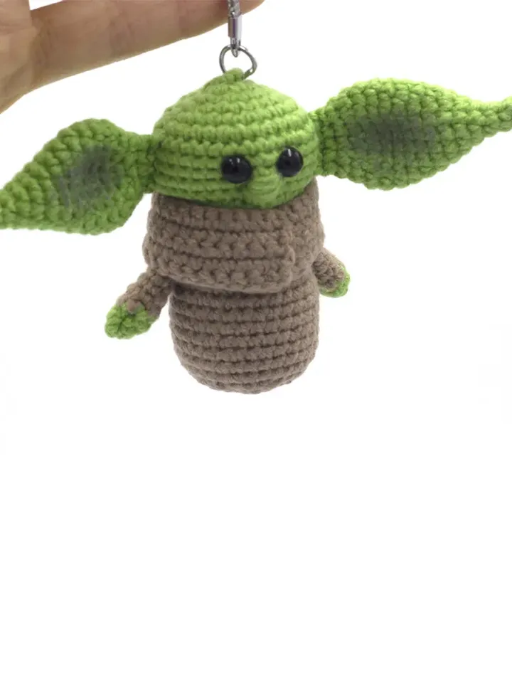 Crochet pattern keychain baby alien, amigurumi toy easy crochet pattern, goblin plush, original keychain