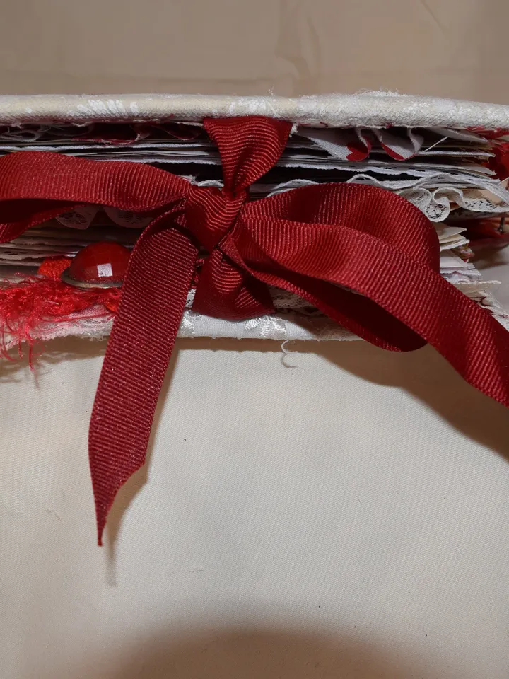 Devotion- Love Themed Junk Journal-Fabric Romantic Junk Journal-Handmade Diary