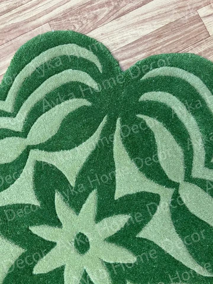 Whito Stip Woolen Handmade Area Rug For Hall Kitchen Living Room Bed Room Bath Room Dining Room Kids Room Carpet / Christmas Gift / Rugs