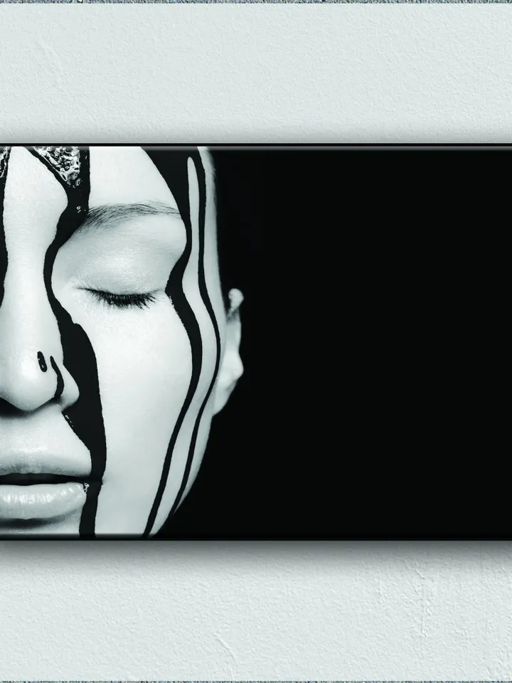 Woman painting Print on Canvas , Floating Frame Option, Modern Wall Art, Extra Large Canvas Wall Art