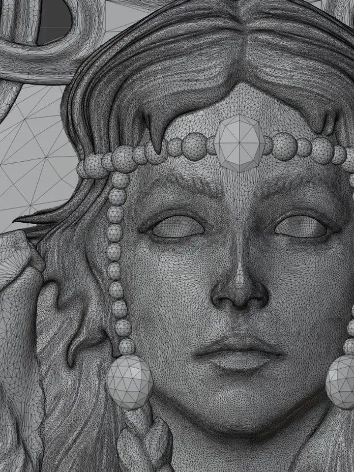 3D Model STL CNC Router file 3dprintable Freya panel