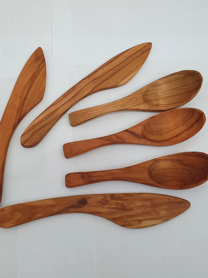 3 x Cheese Spreader and 3 x Curvy Short Spoons | Handmade | What you see is what you get | #AKwood #V22