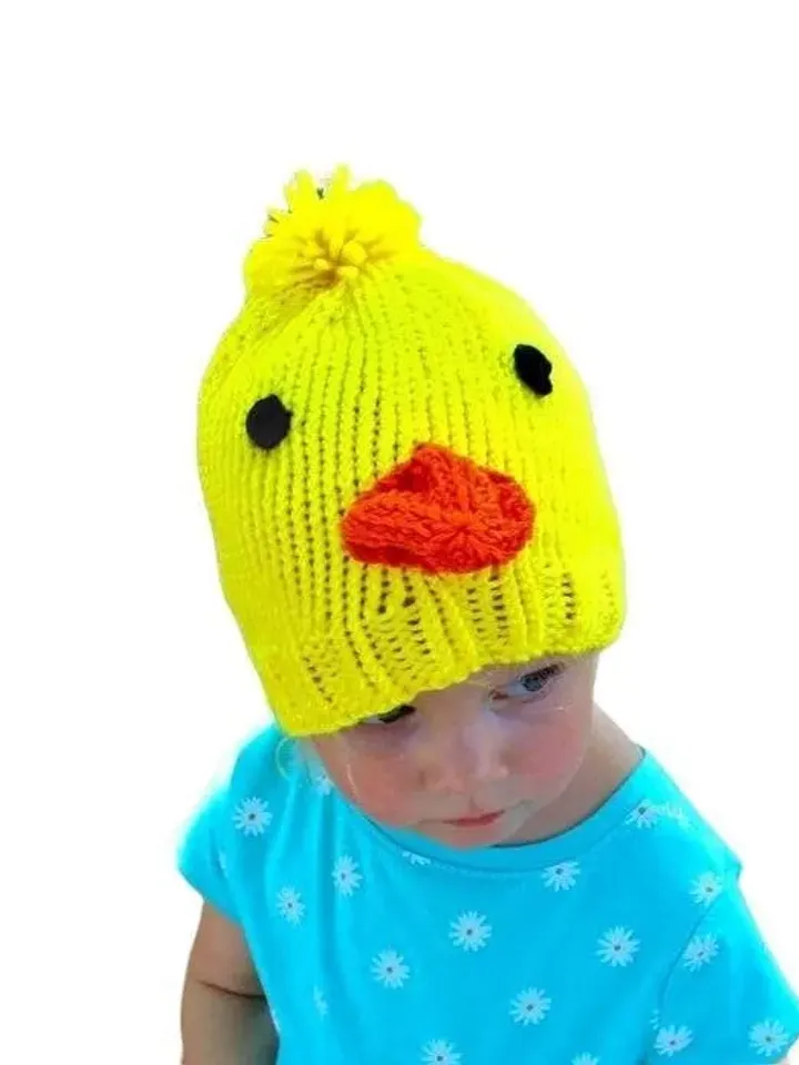 Yarn Duck Hat for Kids