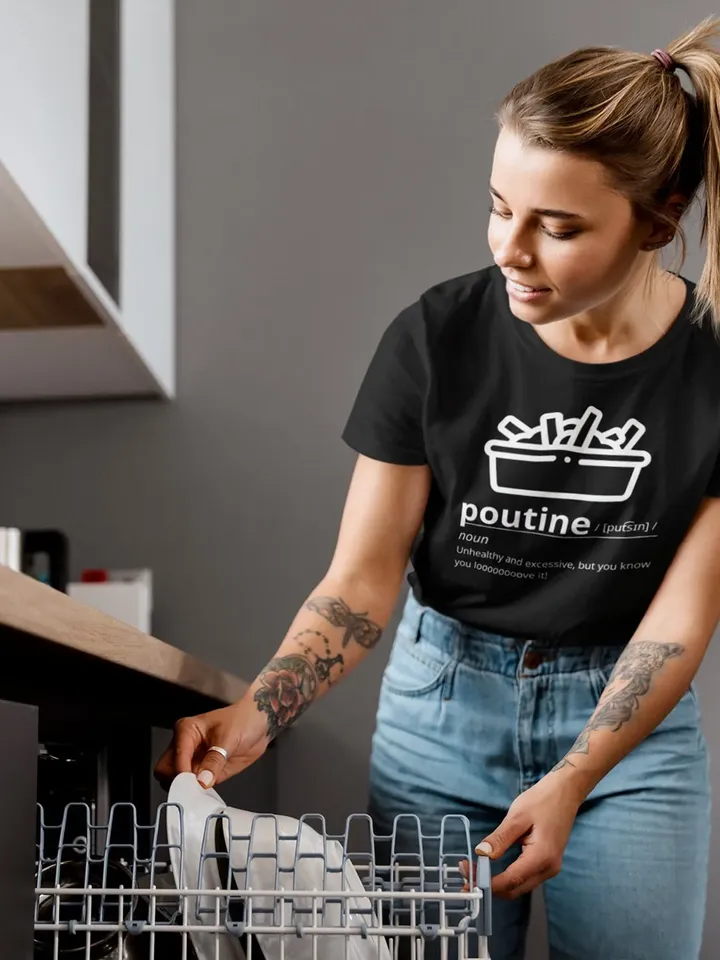 Poutine Definition T-Shirt | Unisex Food T-shirt, French Canadian Fries with Gravy, Poutine Shirt, Quebec Food Tee