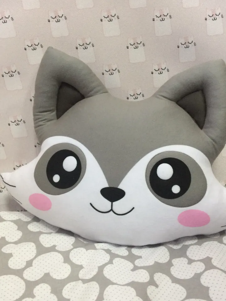 Raccoon Pillow / Cute Kawaii / Pillow /  Kawaii pet / pillow pet  / Kawaii Pillow/ Cute Raccoon / cute gift / kids room